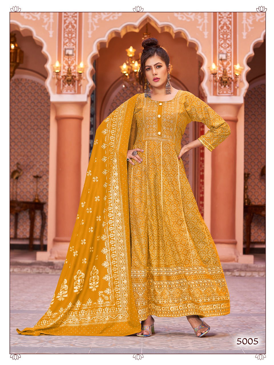 Banwery Nazaakat 5 Fancy Festive Wear Wholesale Anarakli Kurti With Dupatta
